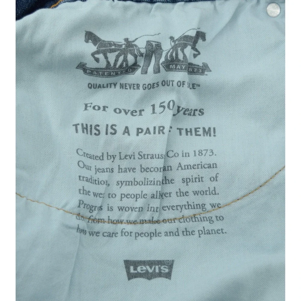 Levi's 559 Relaxed Straight Jeans Men's 38x30 (Measures 38x29) Dark Wash Stretch